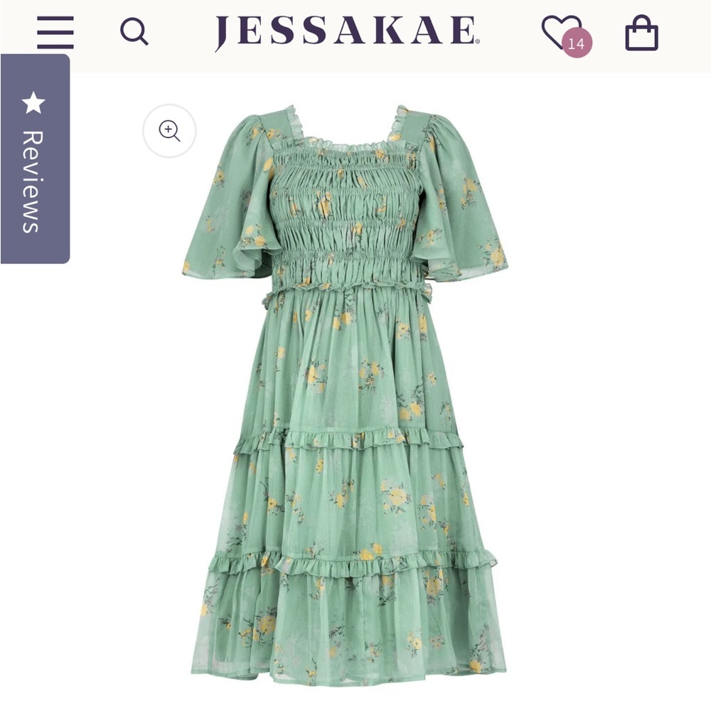 JessaKae Siena Dress XXS Green Floral